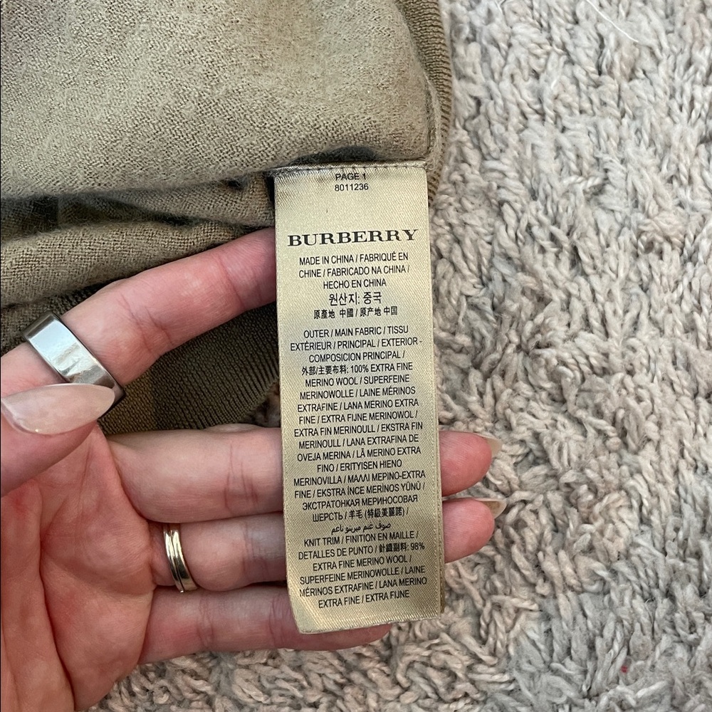 Burberry Uniform Merino Wool Short Sleeve - Picture 7 of 8